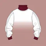 long-sleeve burgundy turtleneck sweater image